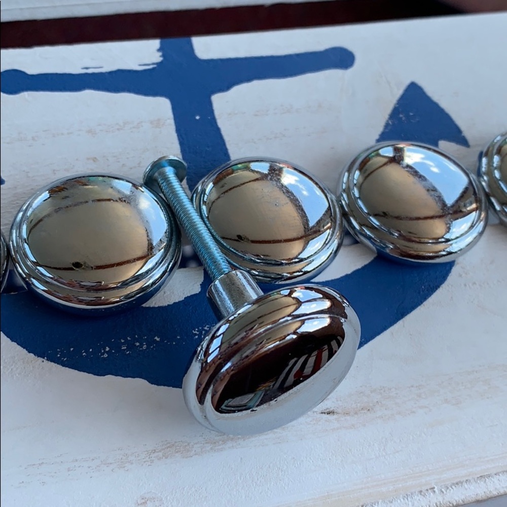 Silver metal knobs
